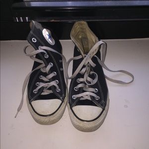 SOLD black high top converse